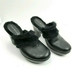 Tommy Hilfiger Clogs Heels Platform Leather Fur